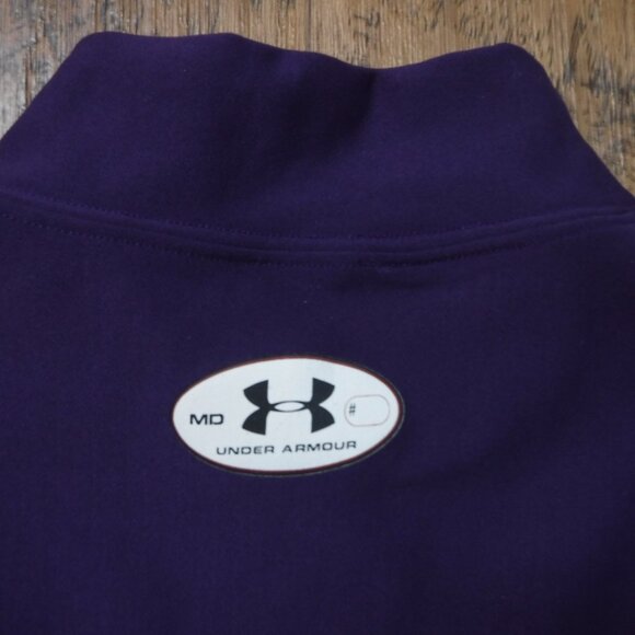 Under Armour Purple Color Mock Neck Long Sleeve Activewear Top - Picture 5 of 7